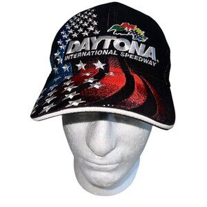 Vintage Daytona International Speedway USA American Flag Florida Hat Cap